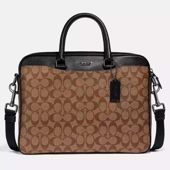Coach Beckett Slim Brief In Signature Canvas F72972 - Picture 1 of 15